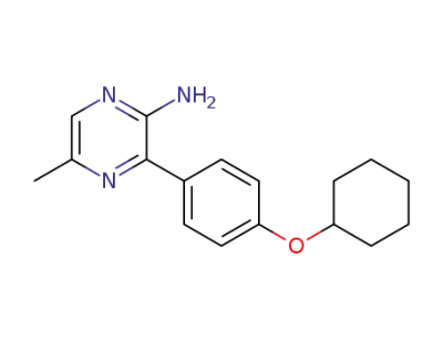 3-(4-(cyclohexyloxy)phenyl)-5-methylpyrazin-2-amine