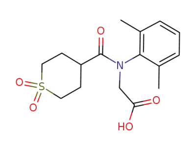 N-(2,6-dimethylphenyl)-N-(1,1-dioxohexahydropyran-4-formyl)glycine