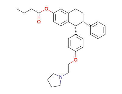 Butyric acid (5R,6S)-6-phenyl-5-[4-(2-pyrrolidin-1-yl-ethoxy)-phenyl]-5,6,7,8-tetrahydro-naphthalen-2-yl ester