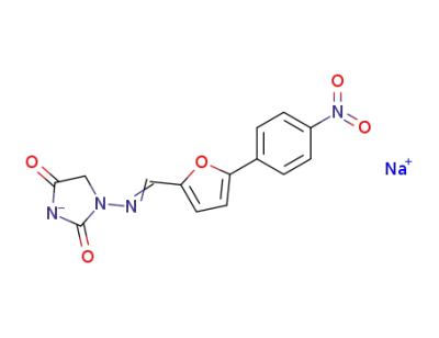 1-[[[5-(4-nitrophenyl)-2-furanyl]methylene]amino]-2,4-imidazolidine-dione sodium salt