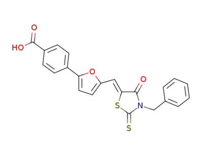 (Z)-4-(5-((3-benzyl-4-oxo-2-thioxothiazolidin-5-ylidene)methyl)furan-2-yl)benzoic acid