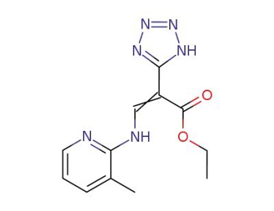 (Z)-3-(3-Methyl-pyridin-2-ylamino)-2-(1H-tetrazol-5-yl)-acrylic acid ethyl ester