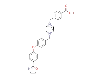 4-{[(1S,4S)-5-({4-[4-oxazol-2-yl-phenoxy]phenyl}methyl)-2,5-diazabicyclo[2.2.1]heptan-2-yl]methyl}benzoic acid
